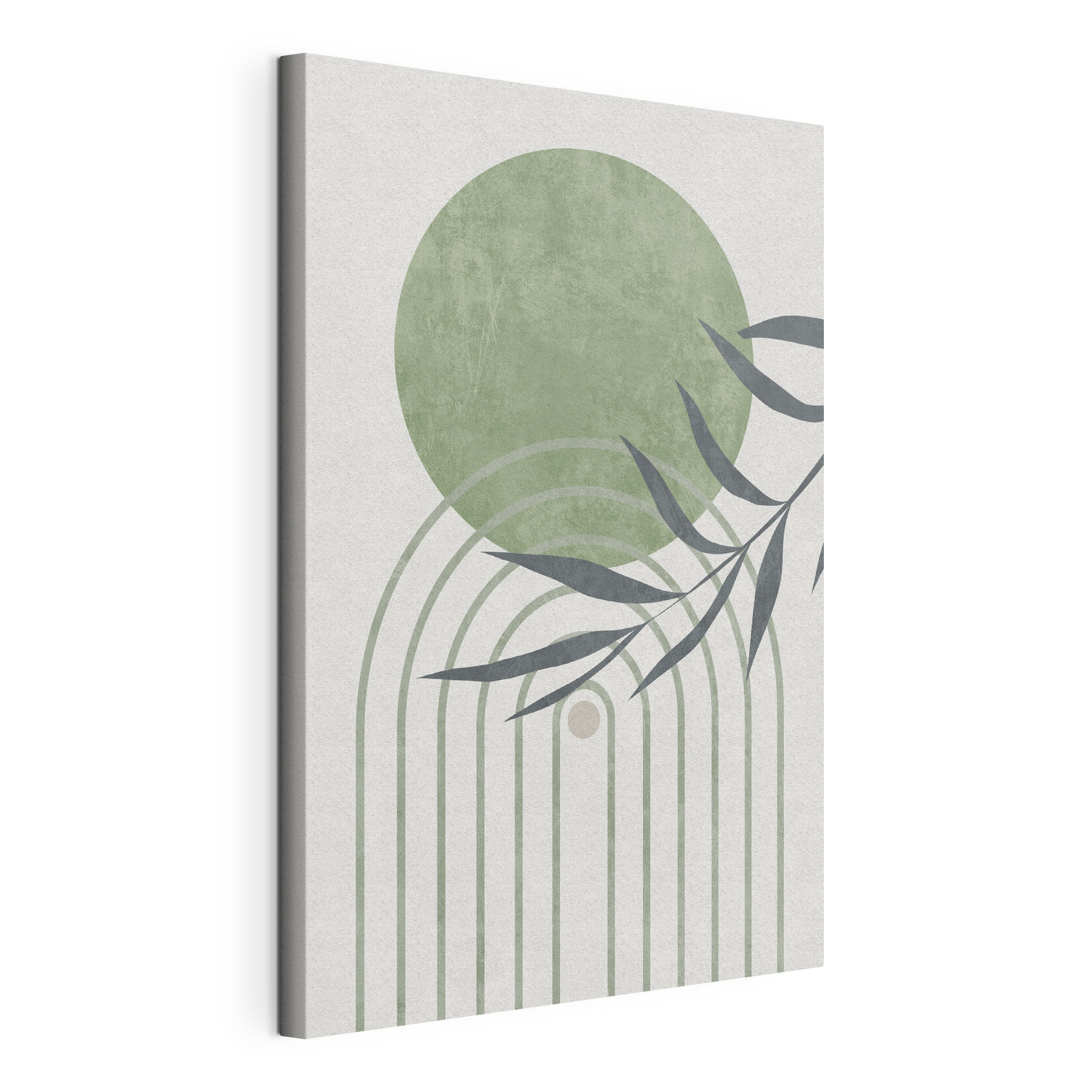 A green and grey art piece A green and grey art piece