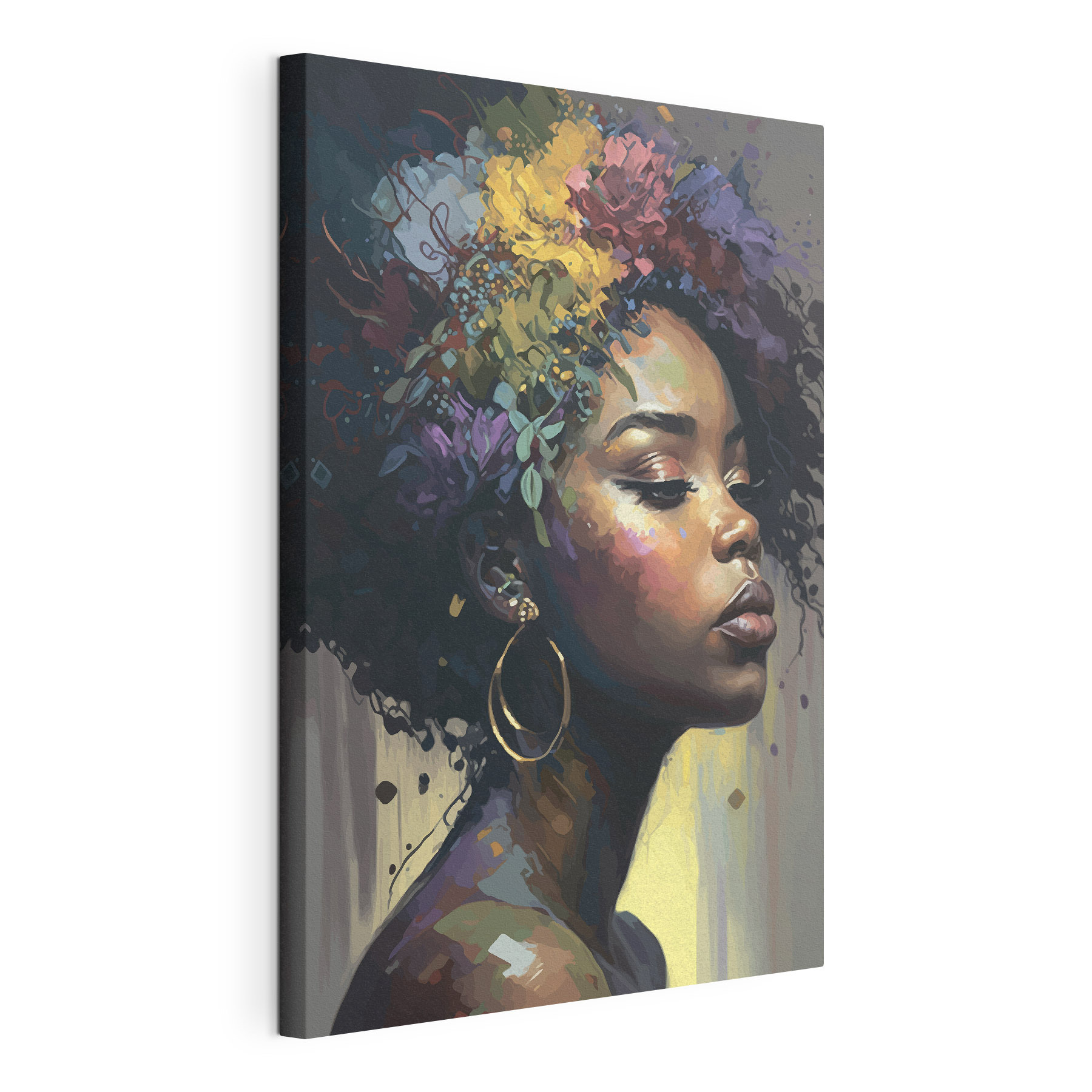 A woman with colorful hair A woman with colorful hair