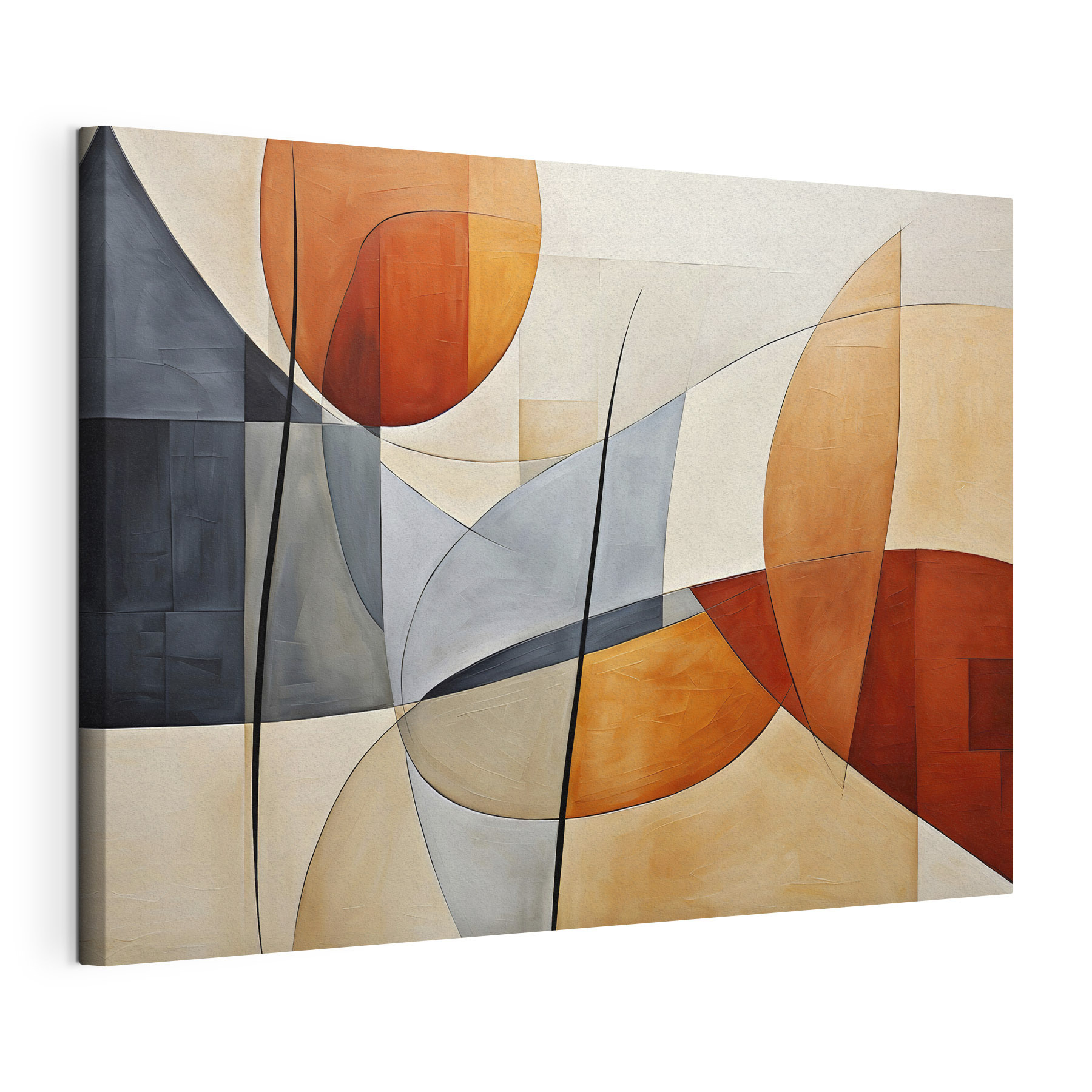 A painting of circles and lines