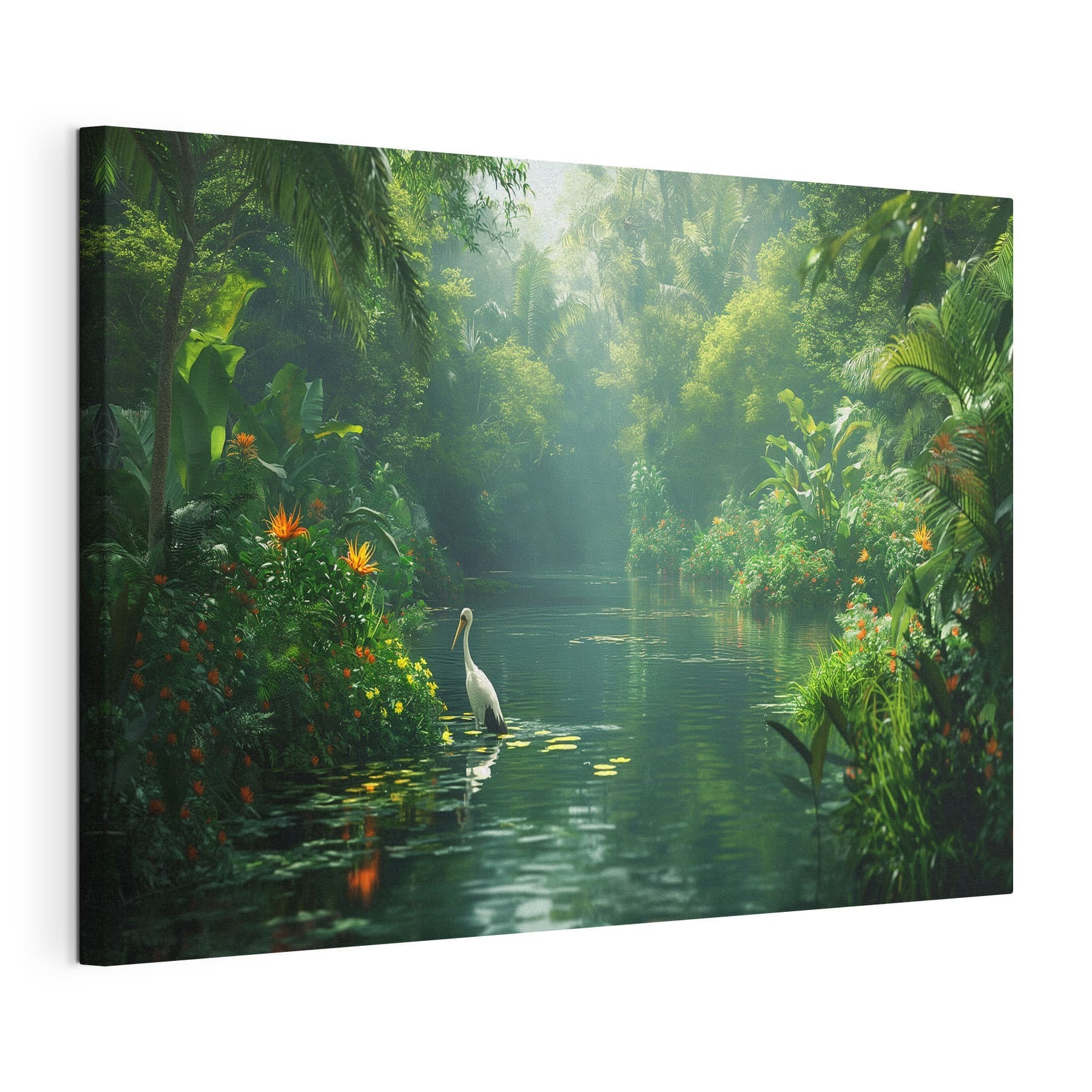 A bird in a river