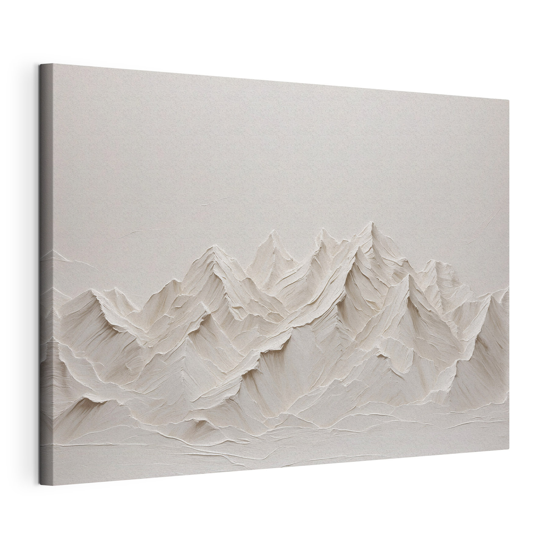 A white mountain range with snow