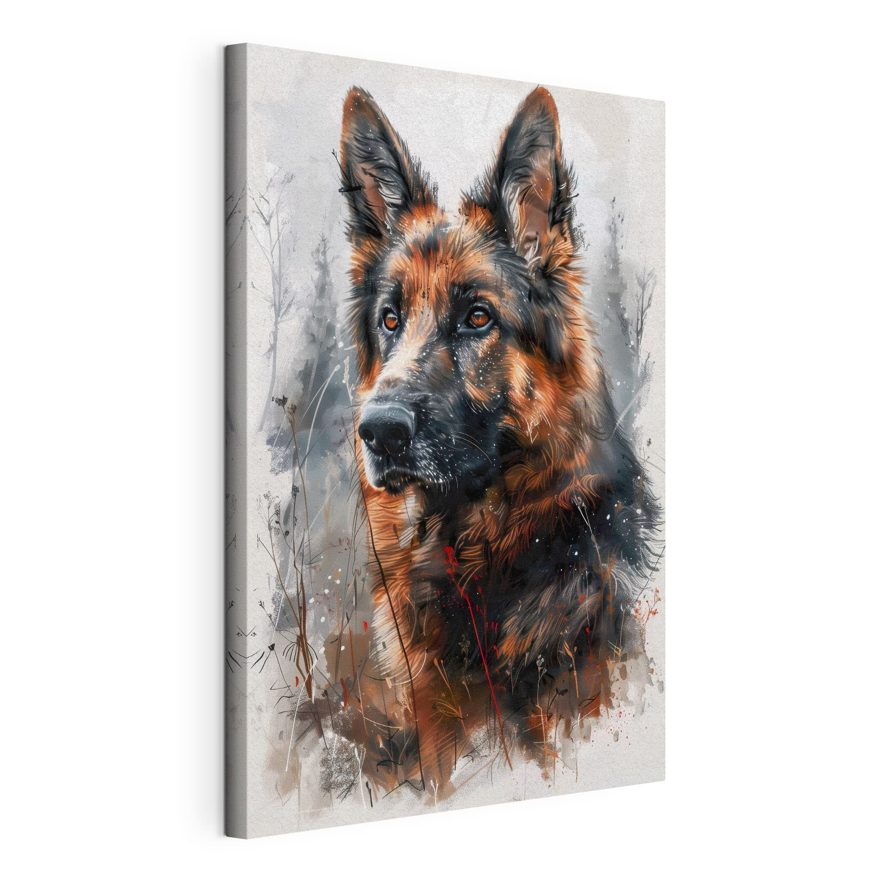 A painting of a dog