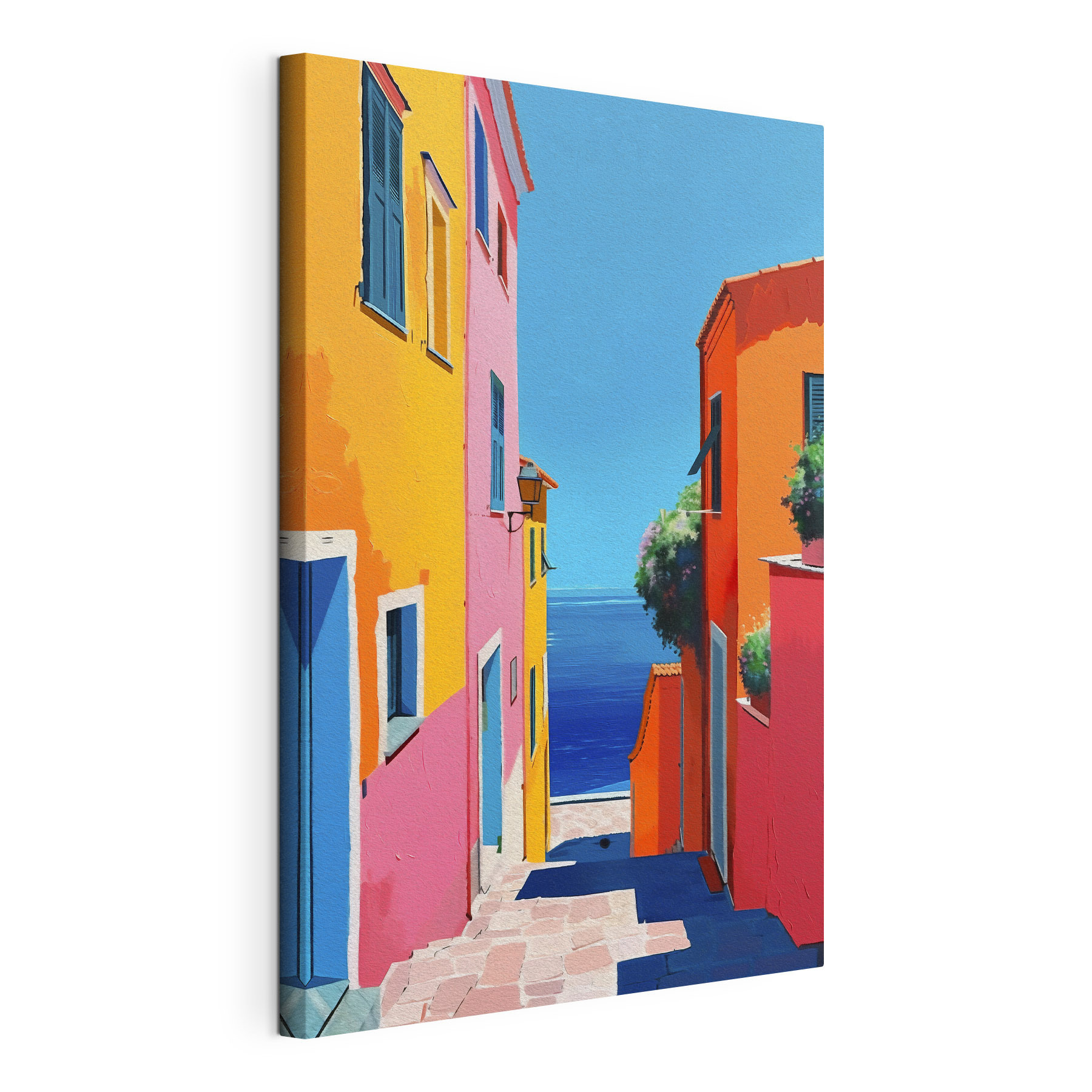 Colorful buildings and a body of water