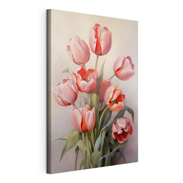 Obraz Maľovanie ružových tulipánov