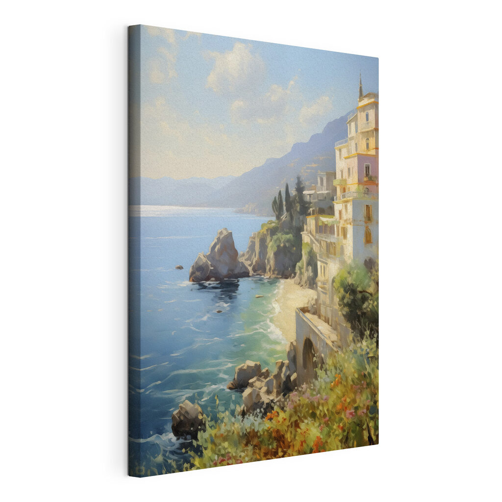 Building on a cliff by the water