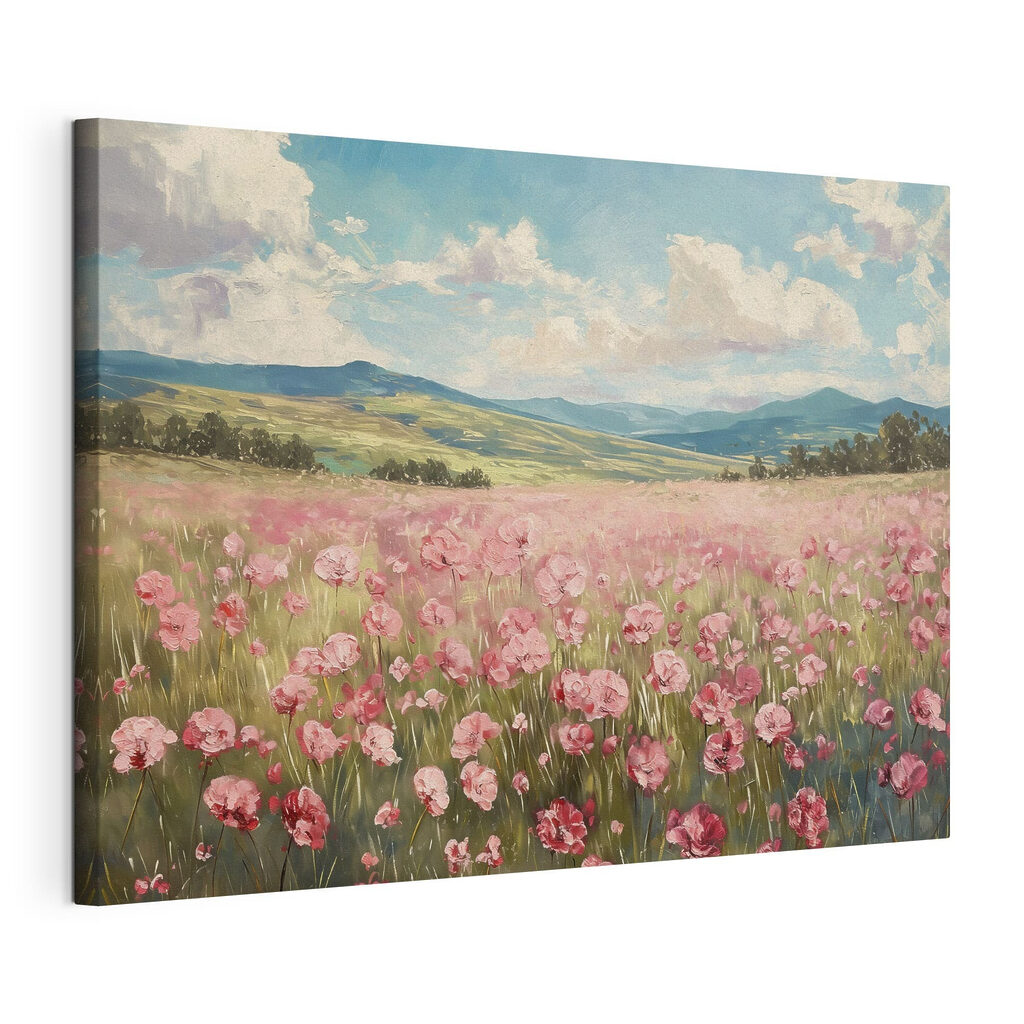 Field of pink flowers Field of pink flowers