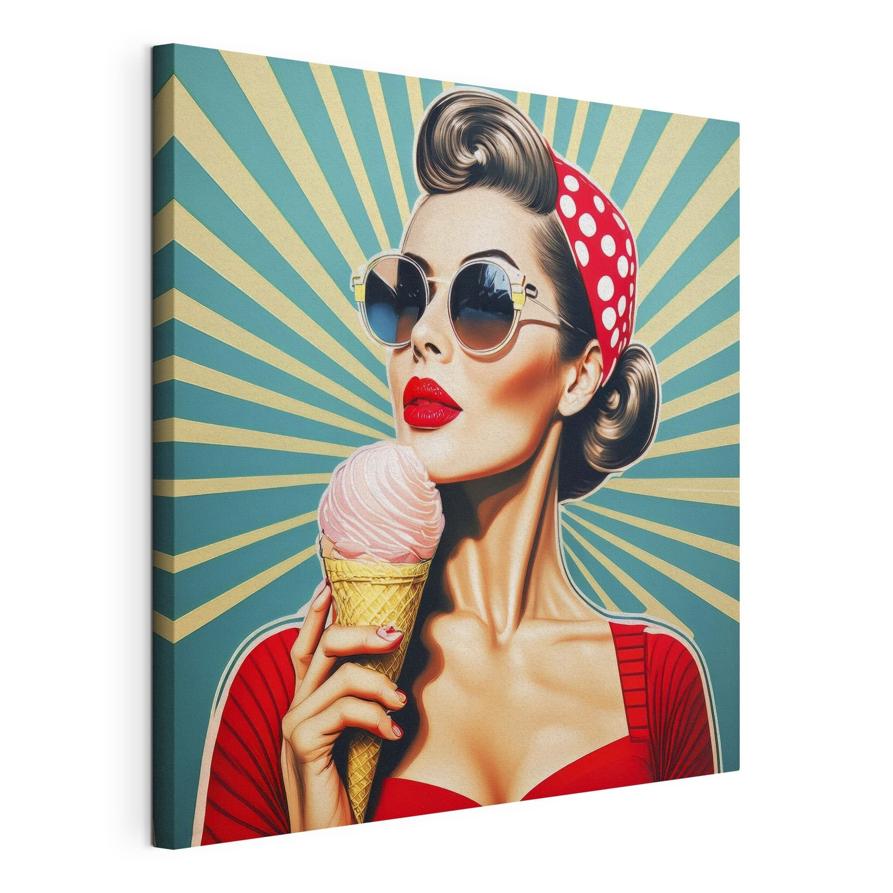 Woman holding an ice cream cone