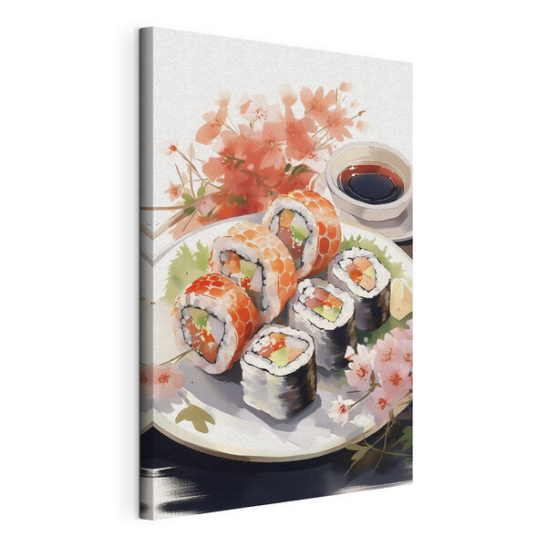 Obraz Obraz Tanier so sushi a omáčkou (Katalógové číslo: s41179)