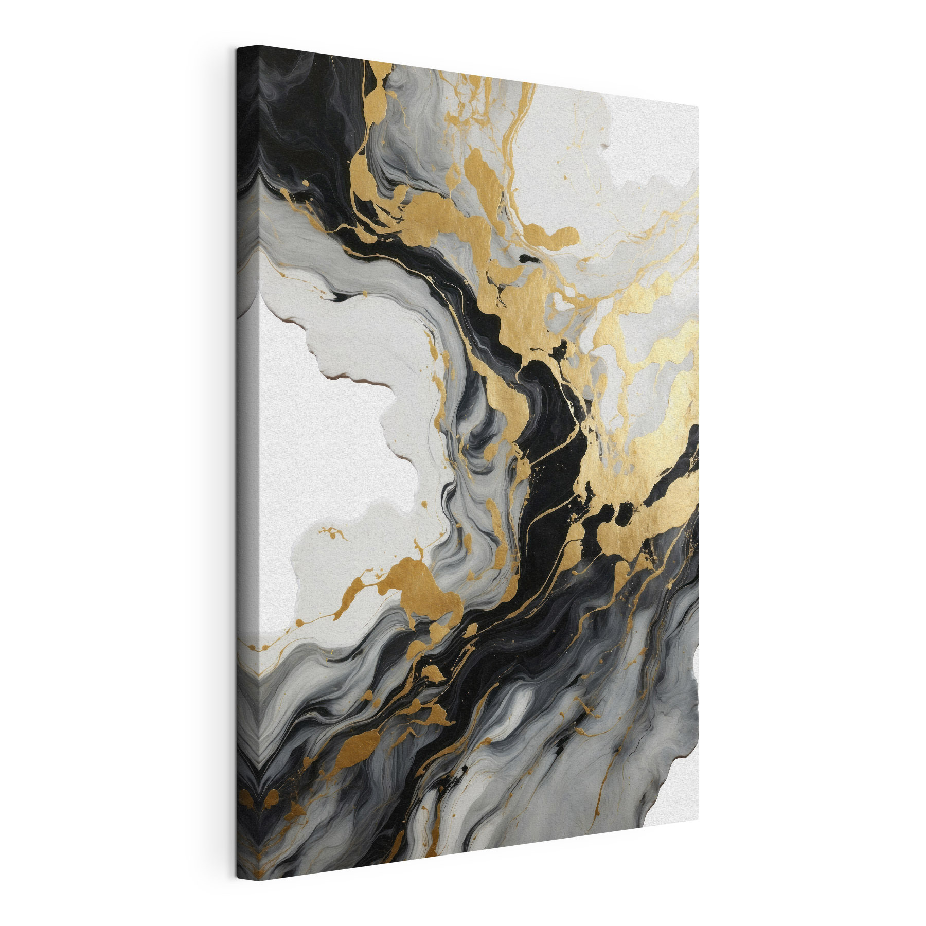 Flowing black and white patterns unite
