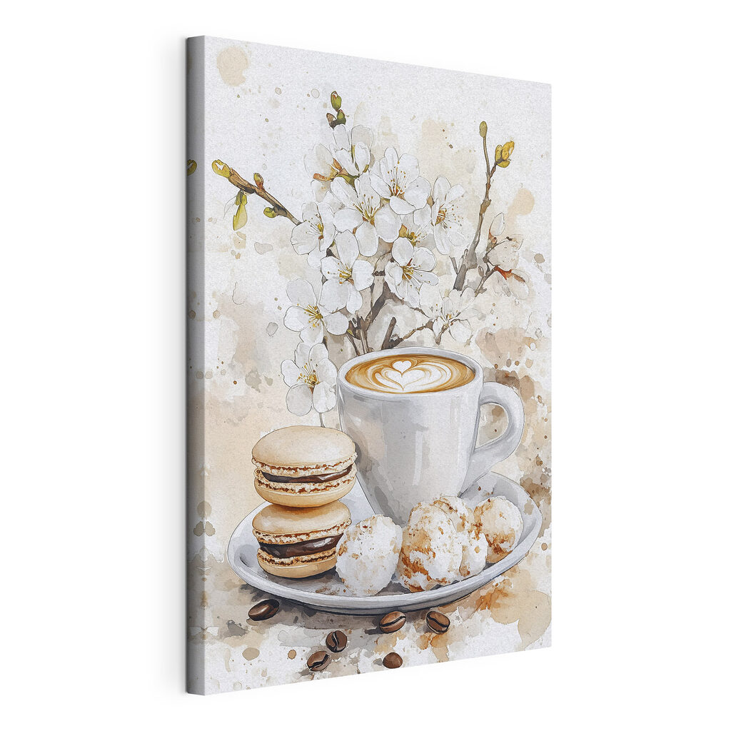 Cup of coffee and cookies