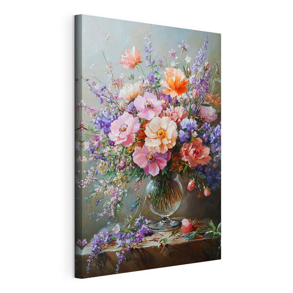 Painting of flowers in a vase Painting of flowers in a vase