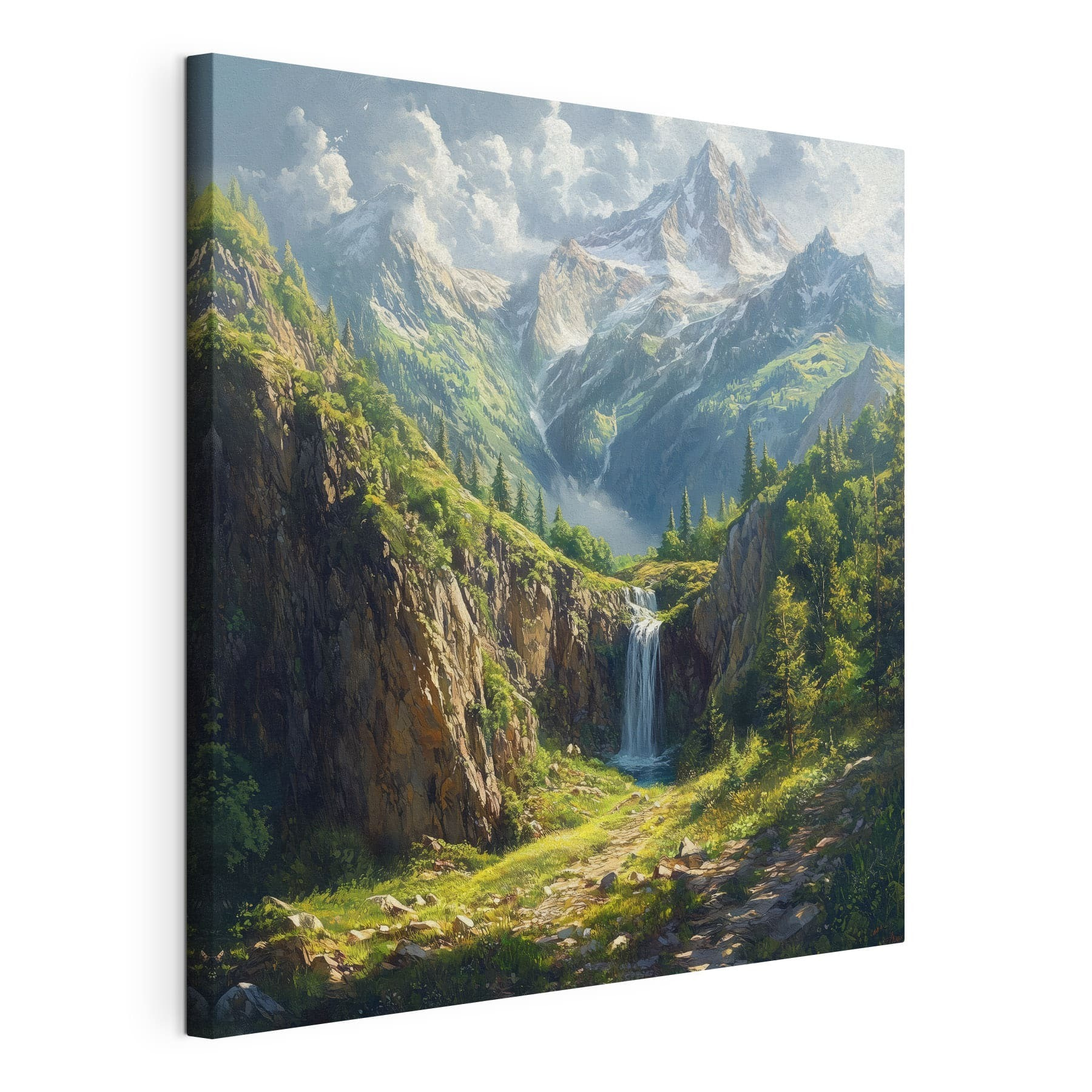 Waterfall in a mountain Waterfall in a mountain
