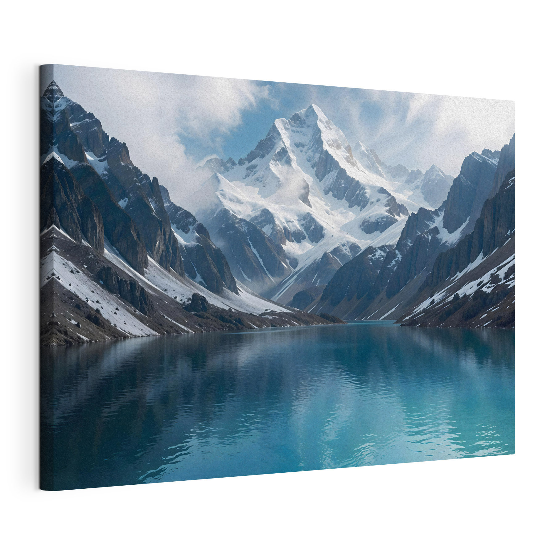 Lake surrounded by mountains