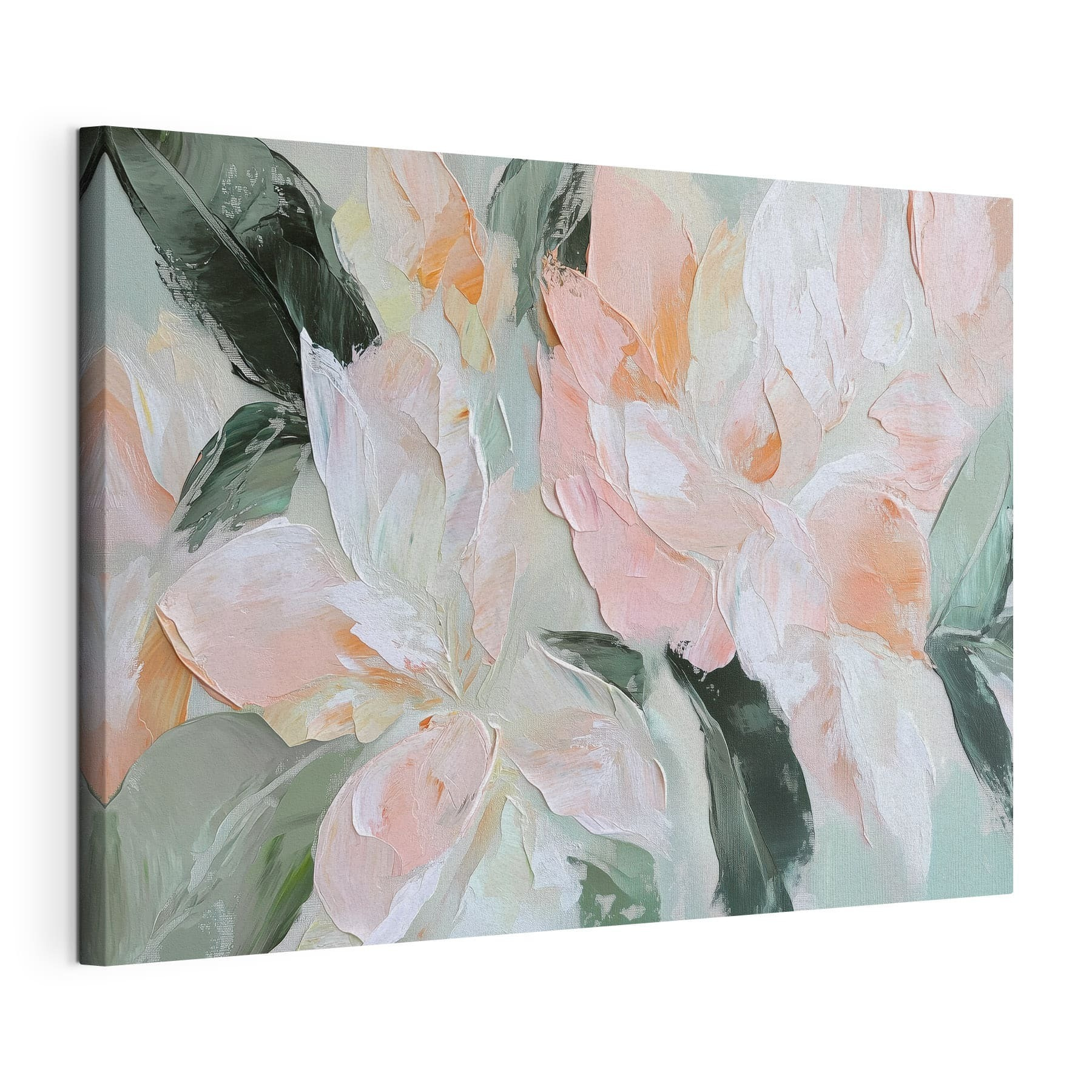 Painting of flowers on a canvas Painting of flowers on a canvas