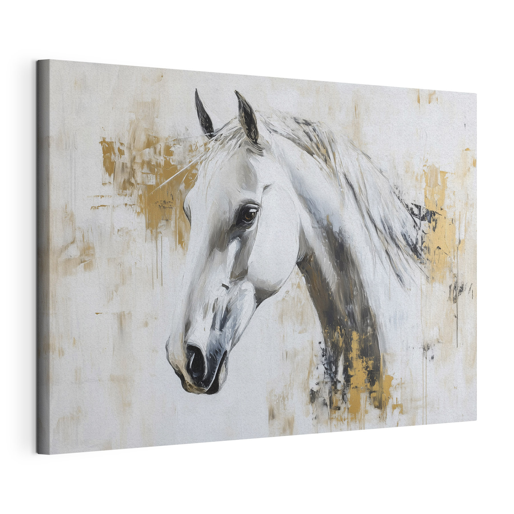 Painting of a white horse