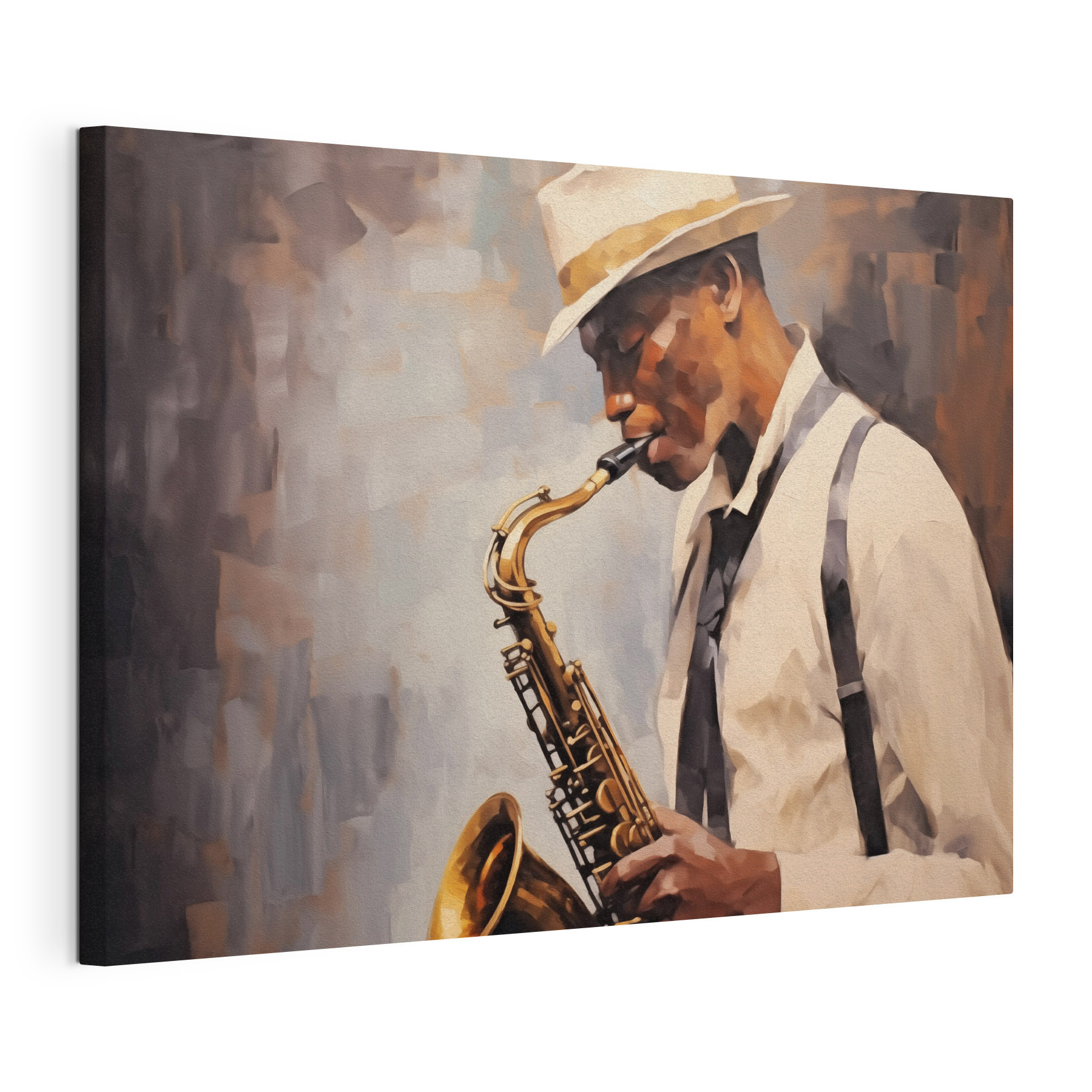Man playing a saxophone Man playing a saxophone