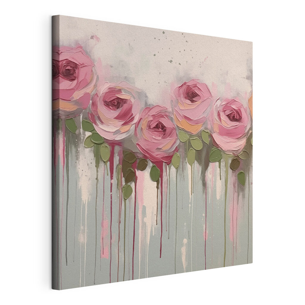 Painting of pink roses Painting of pink roses
