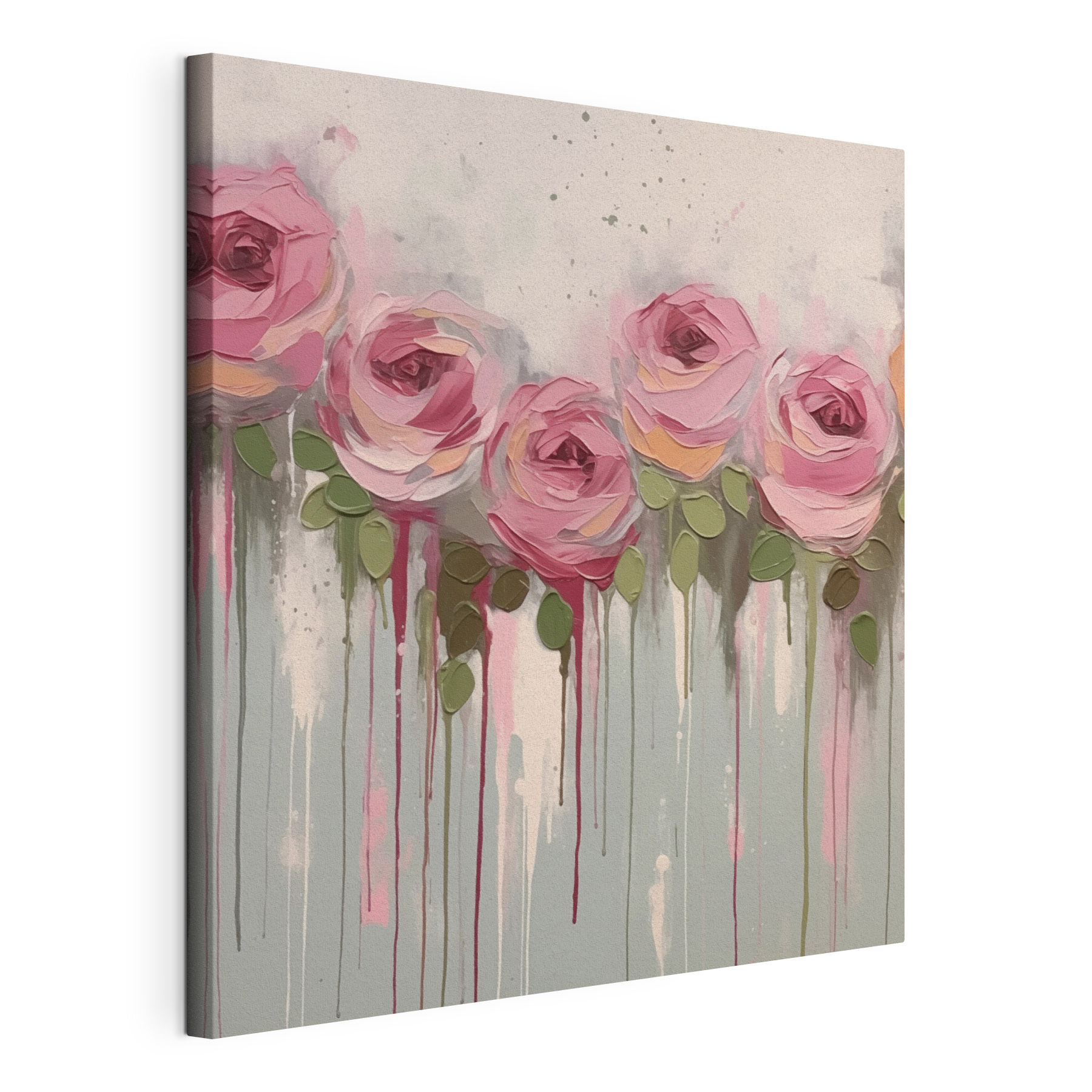 Painting of pink roses Painting of pink roses