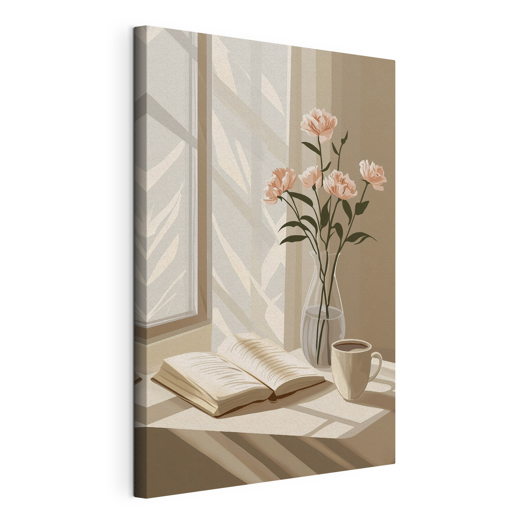 Book and a vase with flowers Book and a vase with flowers