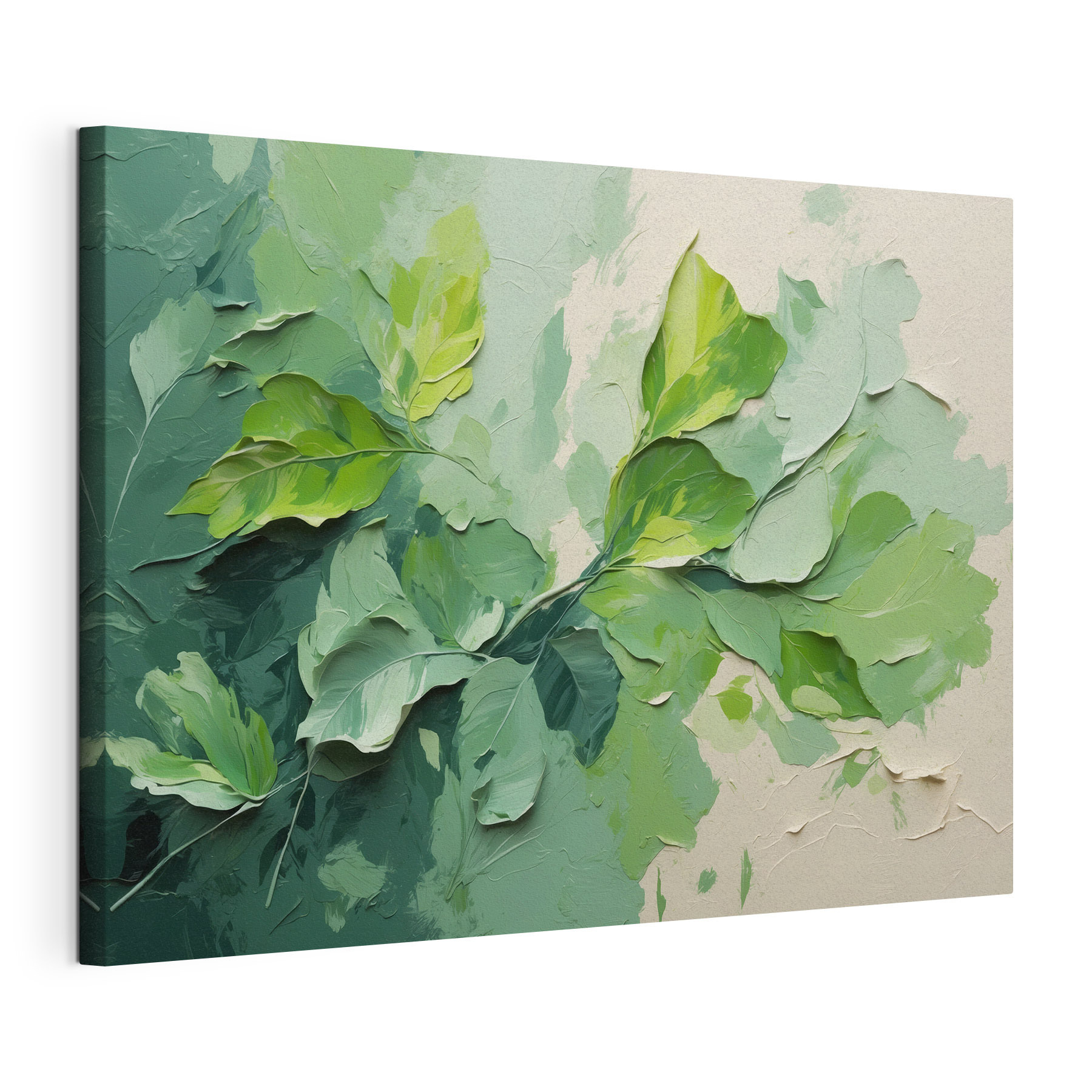 Painting of leaves on a wall Painting of leaves on a wall