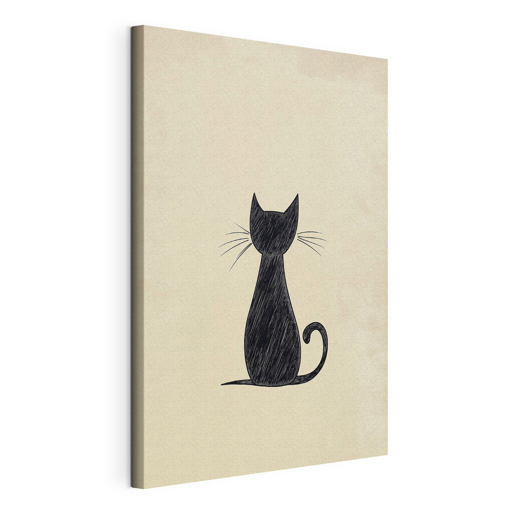 Black cat with whiskers Black cat with whiskers