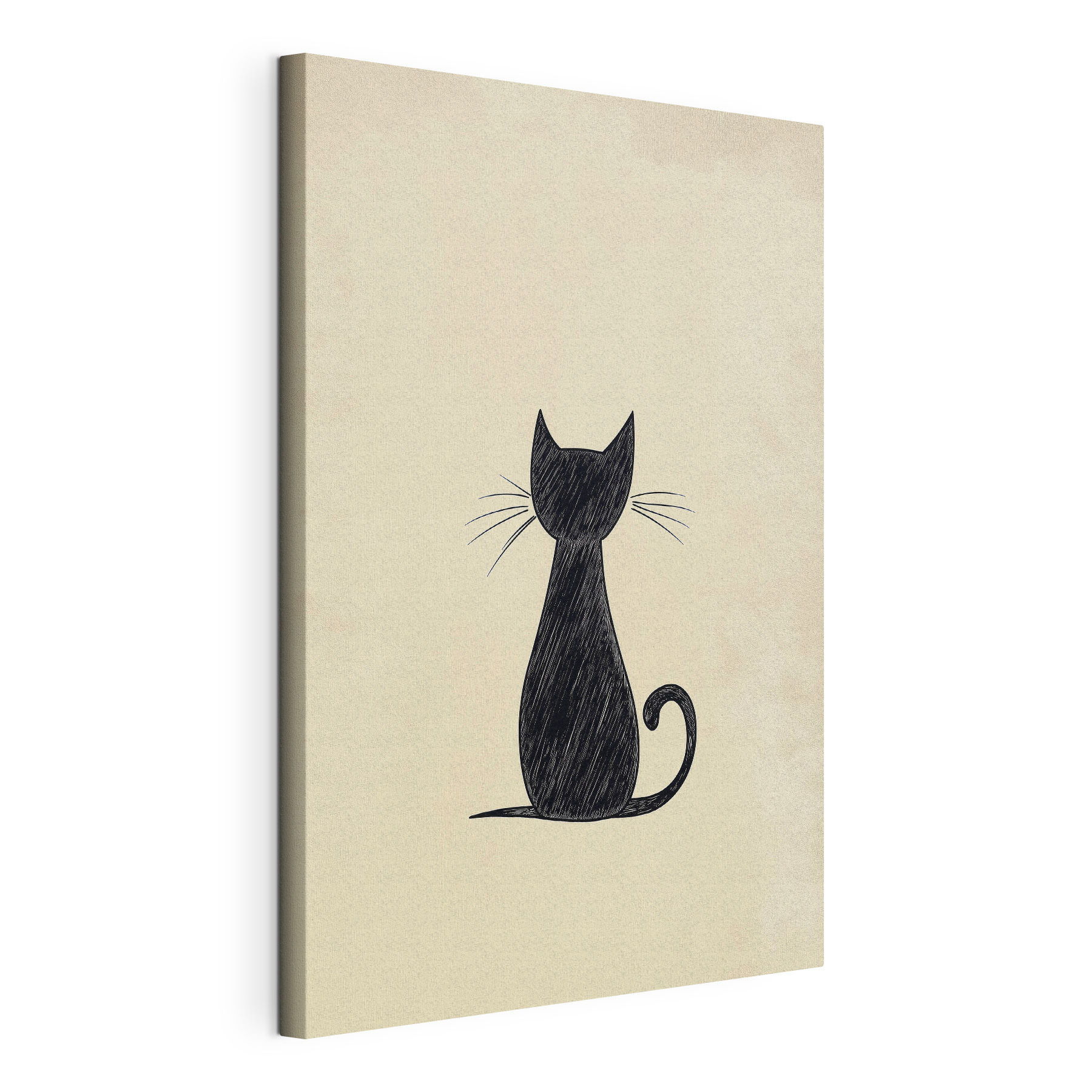 Black cat with whiskers Black cat with whiskers