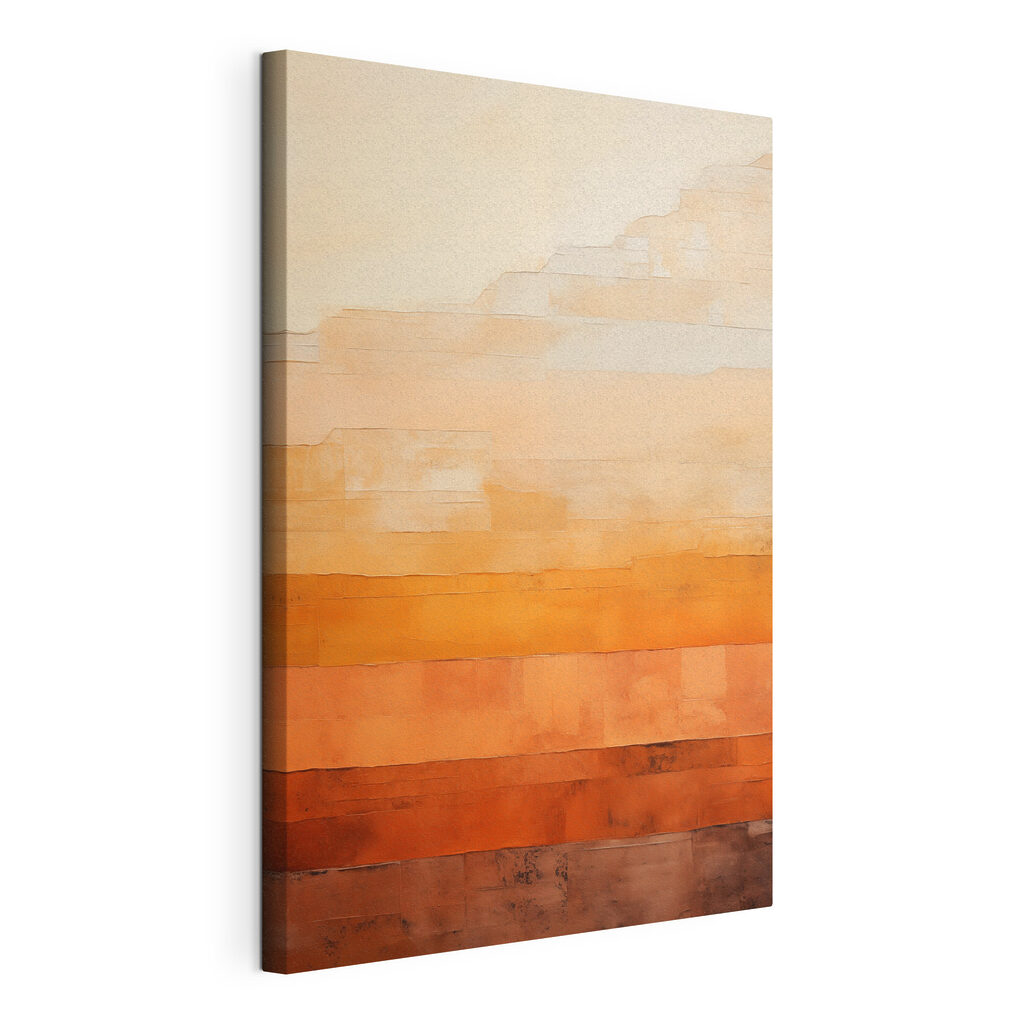 Wall with orange and white stripes