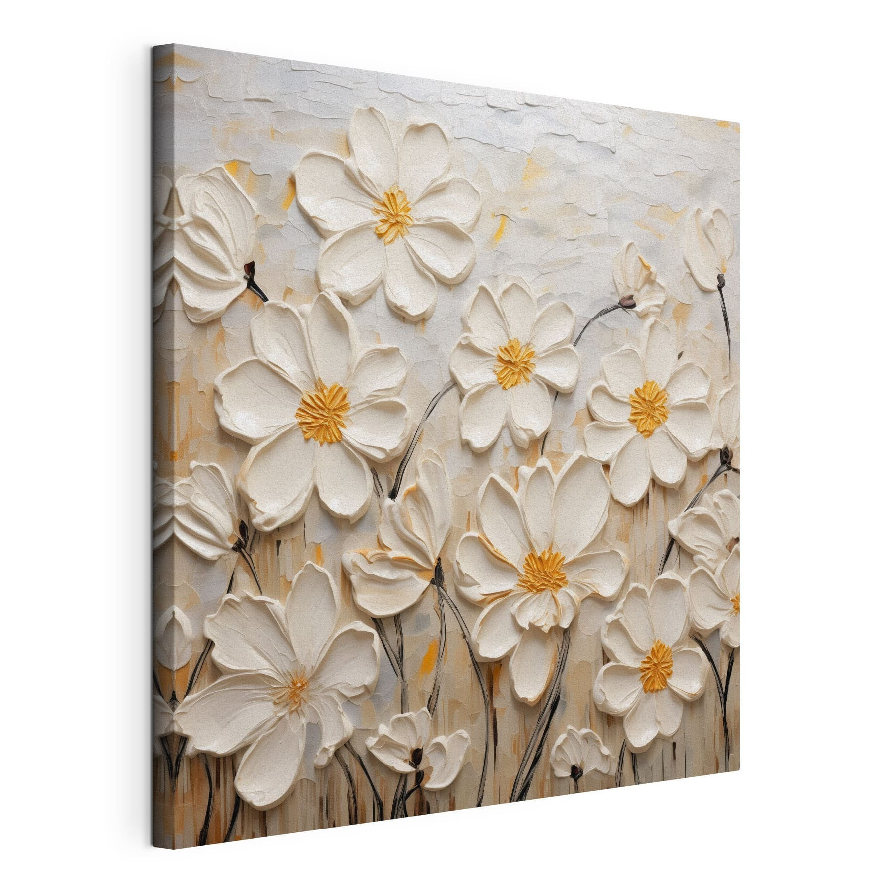 Painting of white flowers Painting of white flowers