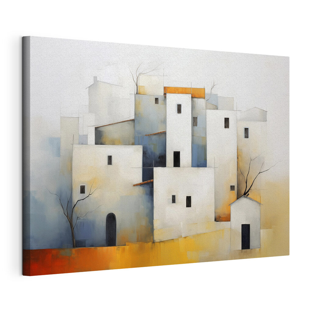 Painting of a group of buildings