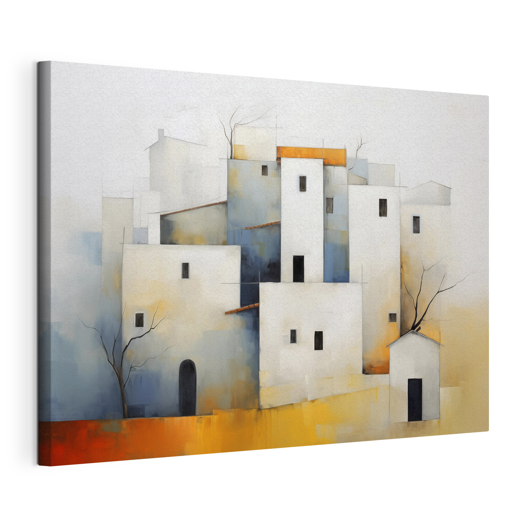 Painting of a group of buildings