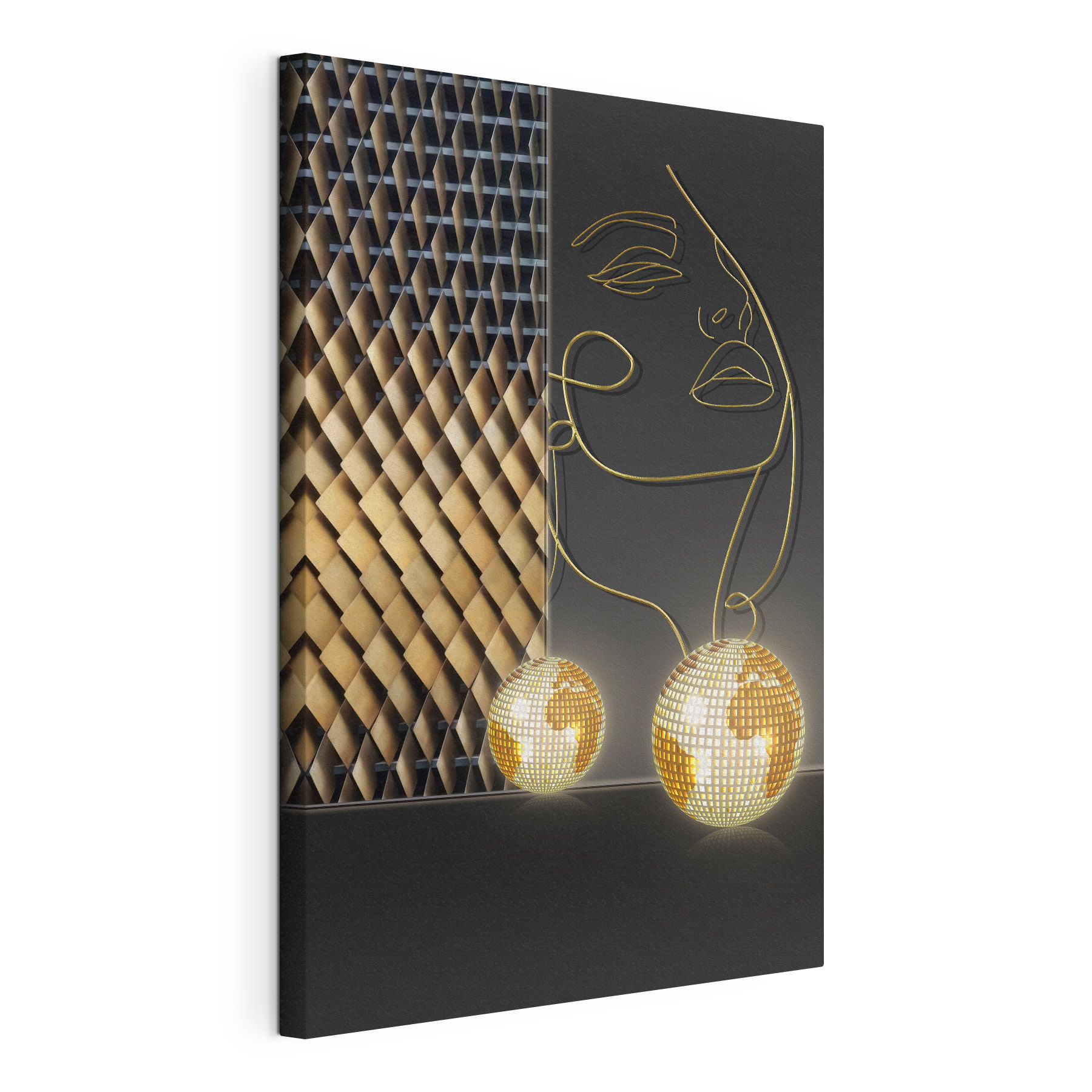 Artistic blend of lines and light