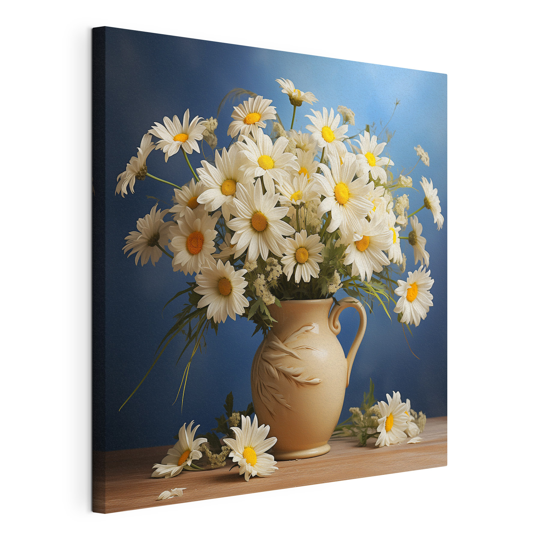 A vase of white flowers