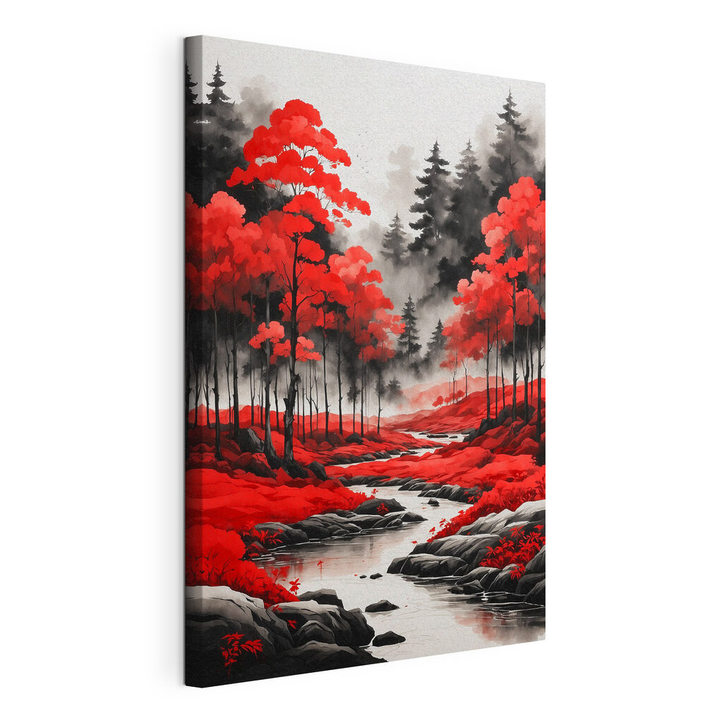 A river running through a forest