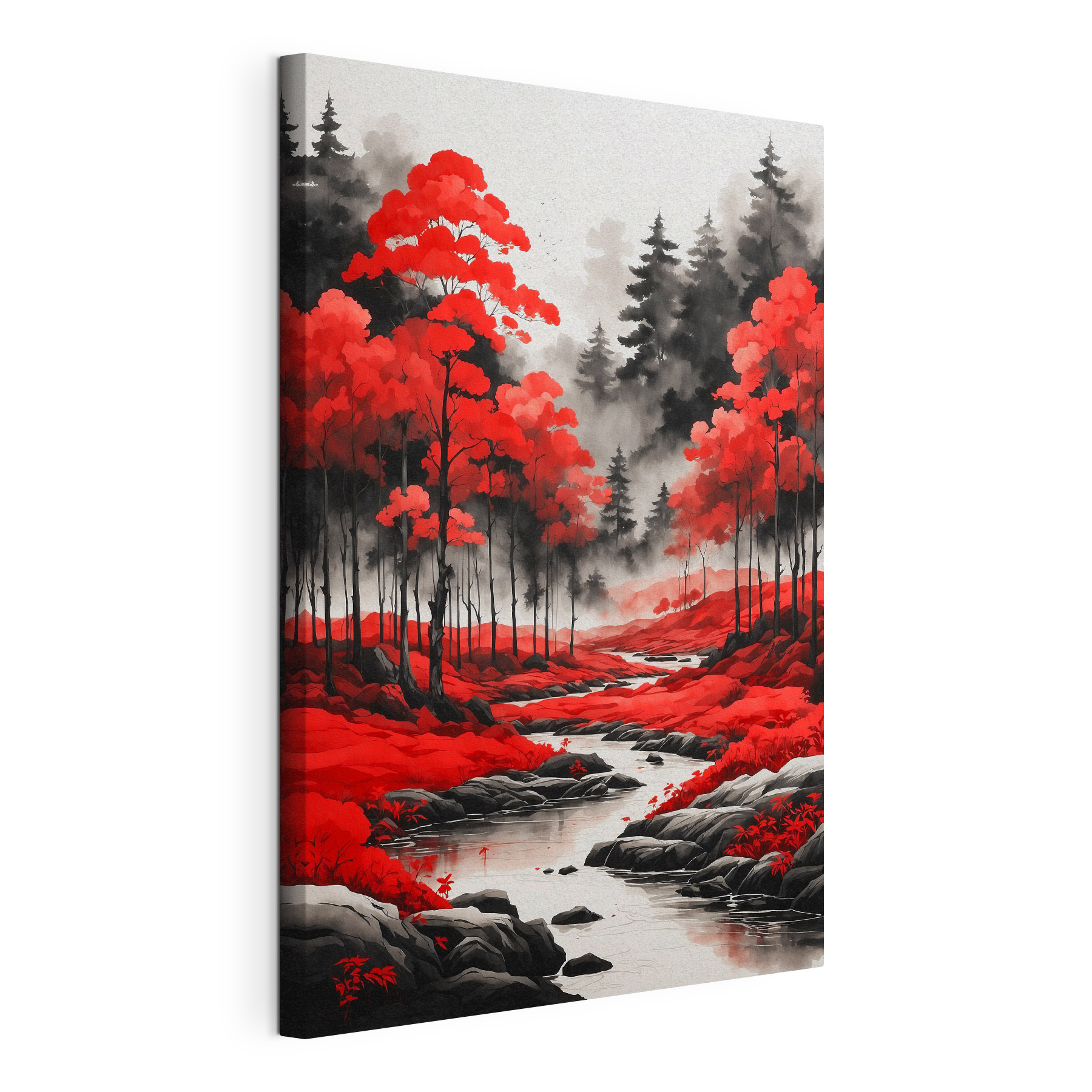 A river running through a forest