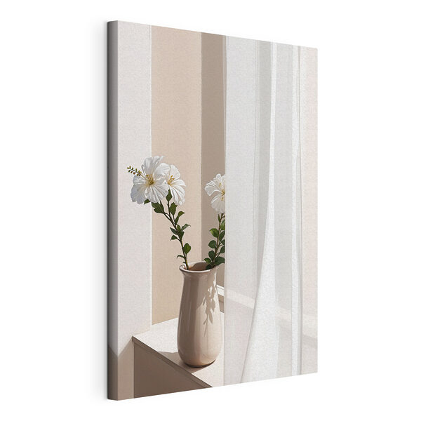 A white flowers in a vase A white flowers in a vase