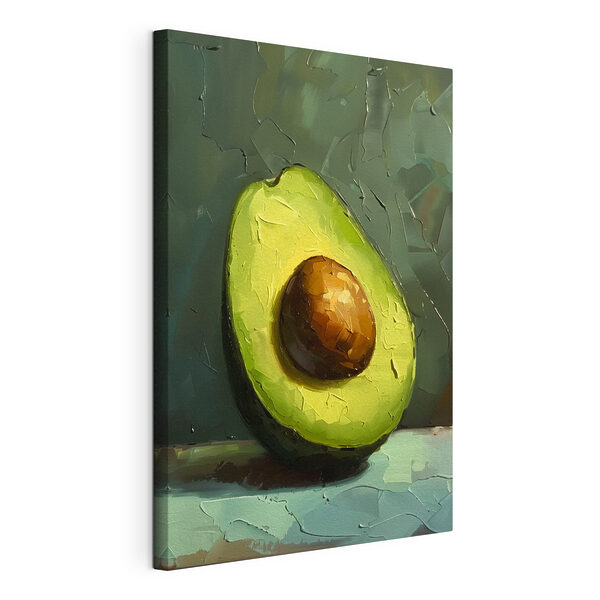 A painting of an avocado