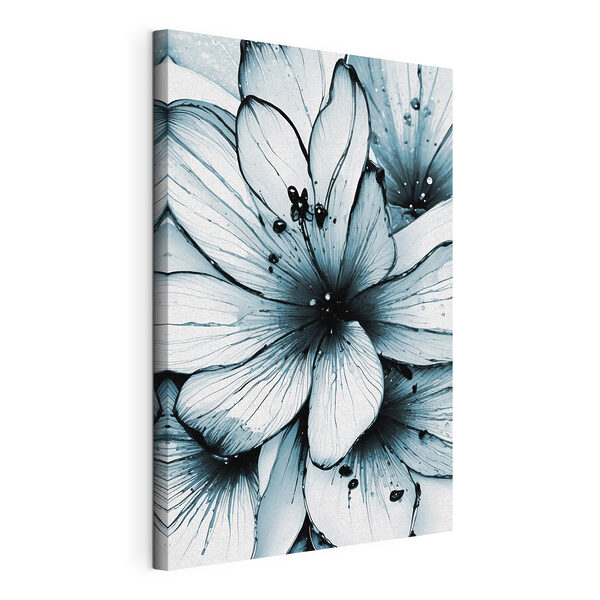 Delicate blue floral abstraction