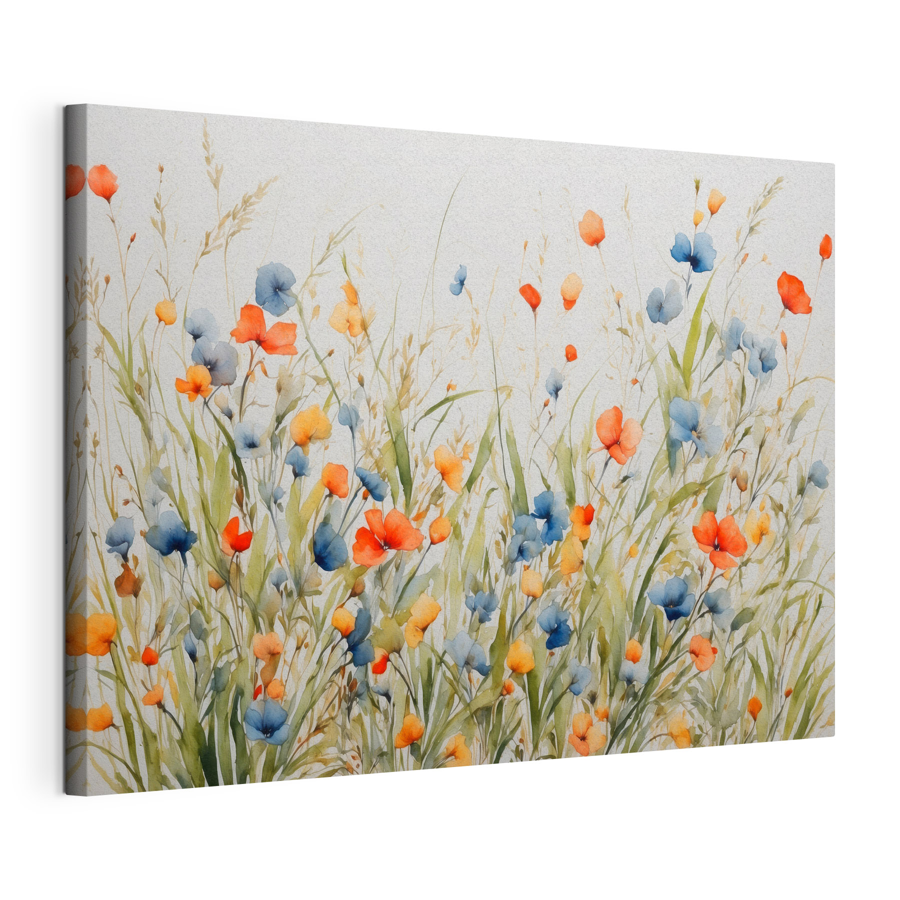 Painting of flowers and grass