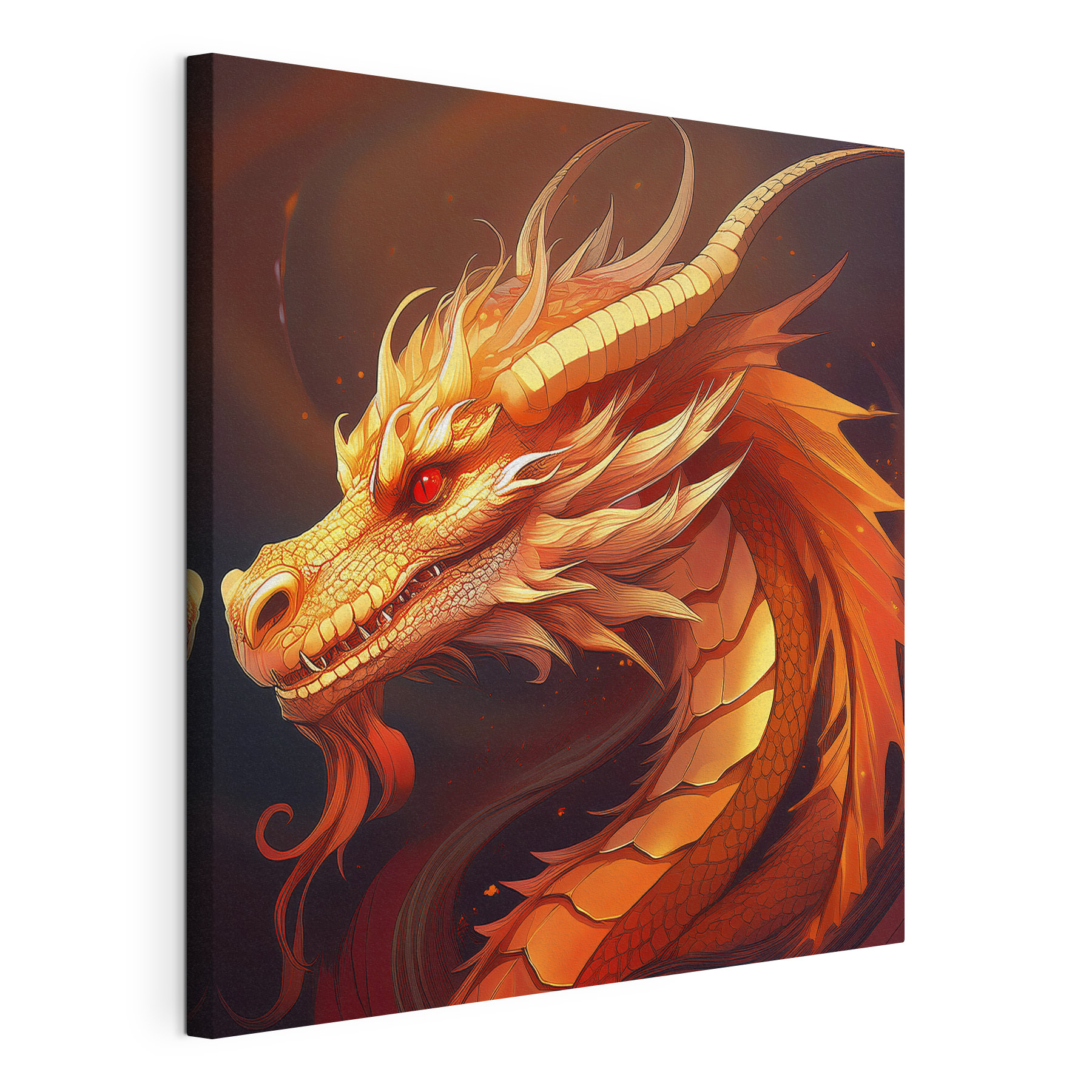 Dragon with red eyes