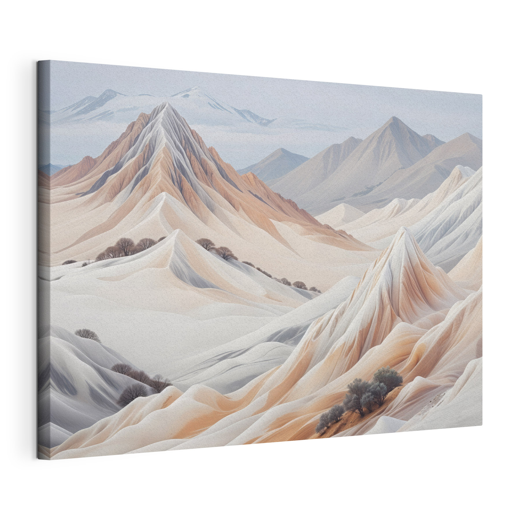 Desert landscape with mountains and trees