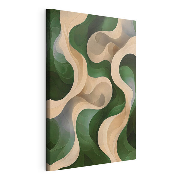 Green and white wavy pattern Green and white wavy pattern