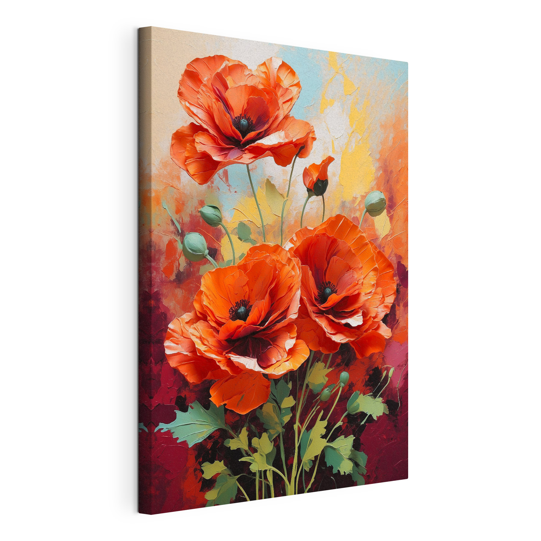Painting of red flowers