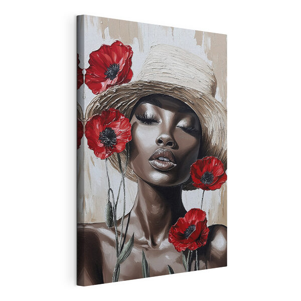 Woman with flowers in her hair