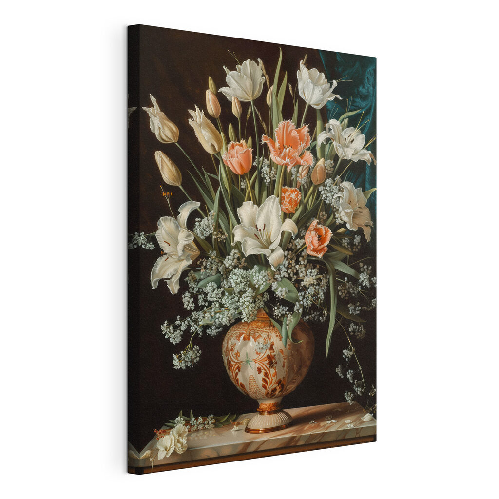 Painting of flowers in a vase