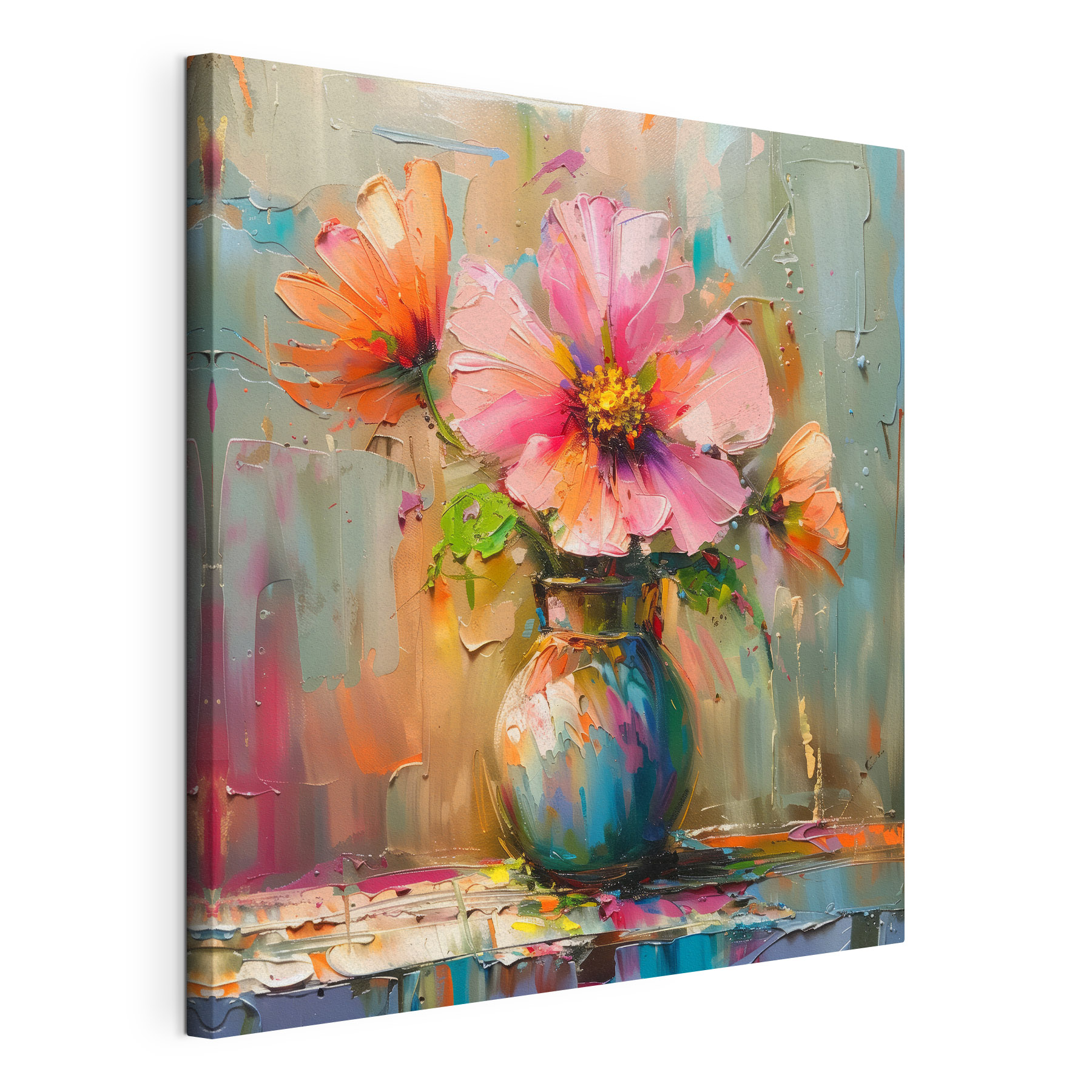 Painting of flowers in a vase