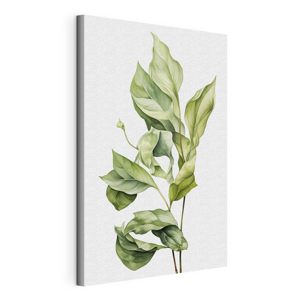 Lush green leaves in soft hues