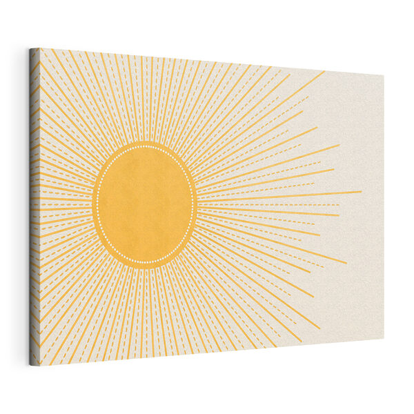 Sun with lines and dots
