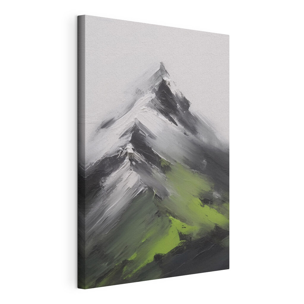 Painting of a mountain peak