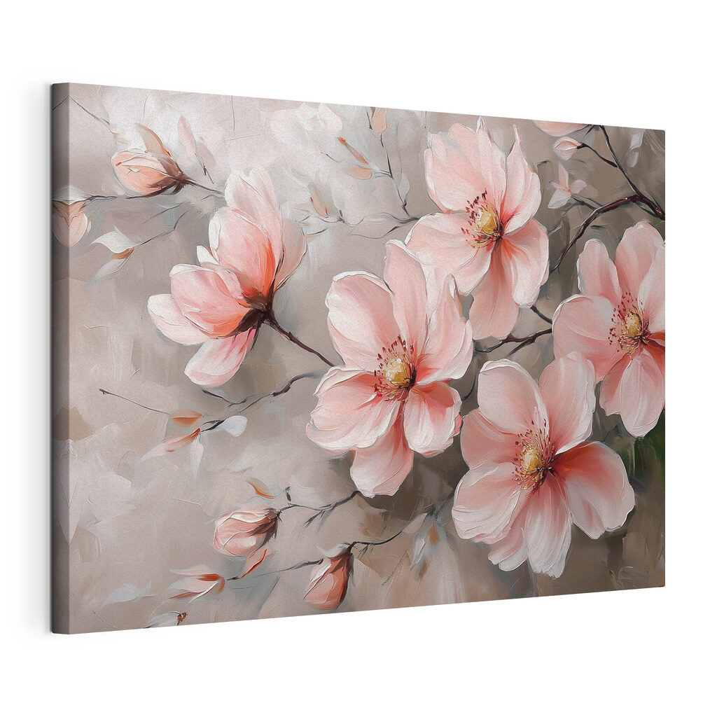 Painting of pink flowers