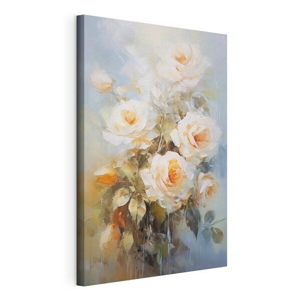 Painting of white roses Painting of white roses